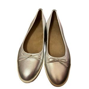 Clarks Artisan Metallic Silver Ballet Flats